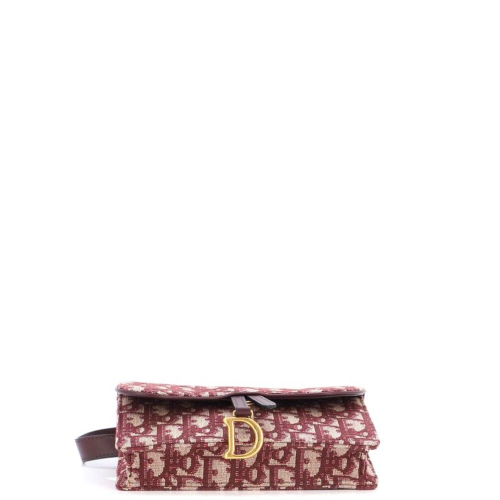 Christian Dior Saddle Rectangular Belt Bag Oblique Canvas Red - Picture 4 of 6